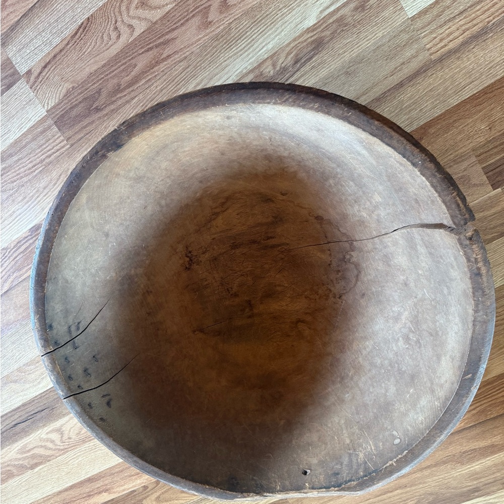 Large Antique Wooden Bowl